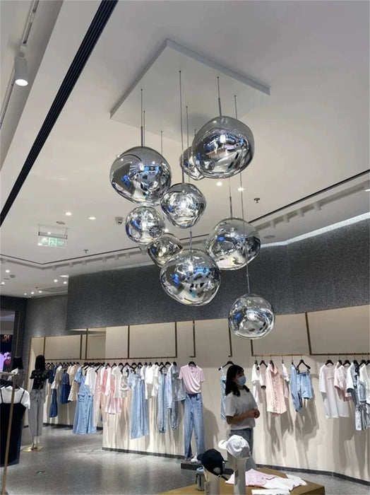 Modern Pendant Light – Energy-Saving LED Cord Fixture with Iron Finish - Samanta Factory