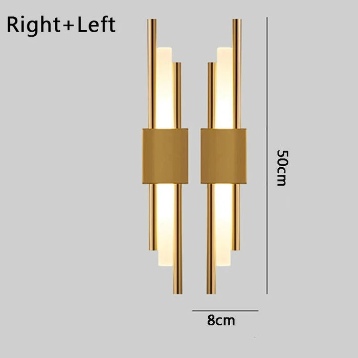 Contemporary Black & Gold LED Wall Lamp – Up & Down Light for Modern Interiors - Samanta Factory
