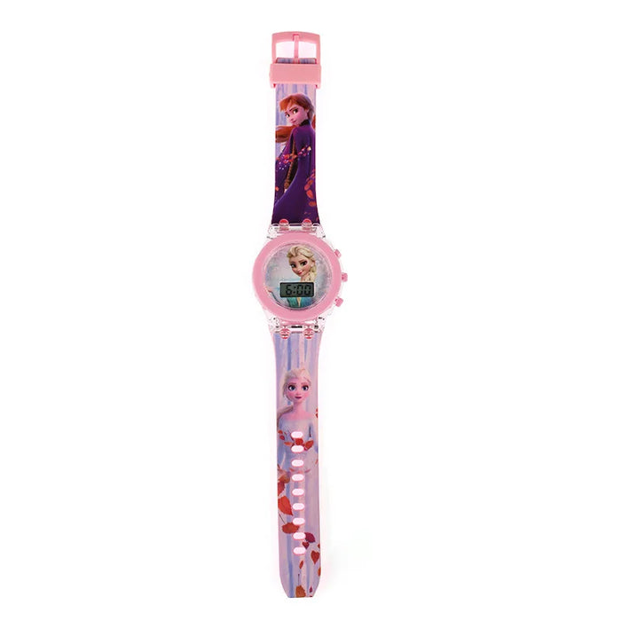 Cartoon Digital Kids Watch – Waterproof Flashing LED Light Watch for Girls & Boys