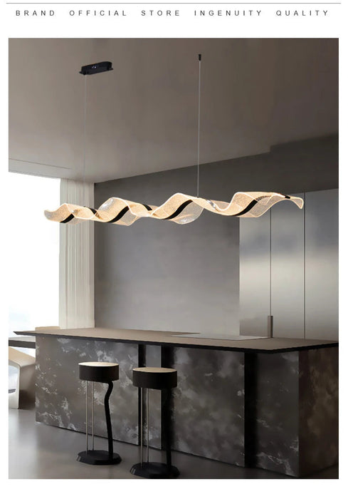 Modern LED Pendant Light – Smart Dimmable with Remote Control SF