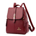 Women’s Leather Backpack – Fashionable White Shoulder Bag for Travel & School - Samanta Factory