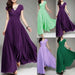 Party Dress – V-Neck Chiffon Elegance - Samanta Factory