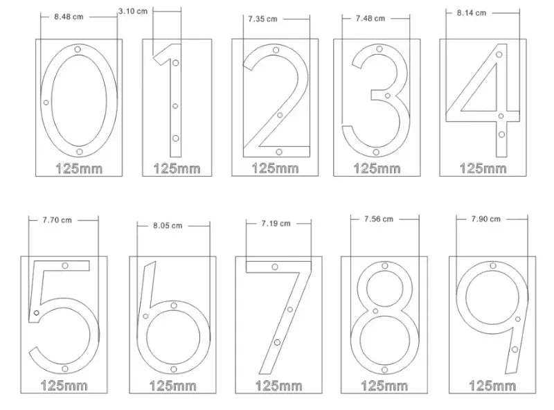 LED House Numbers – Backlit Stainless Steel Address Sign SF