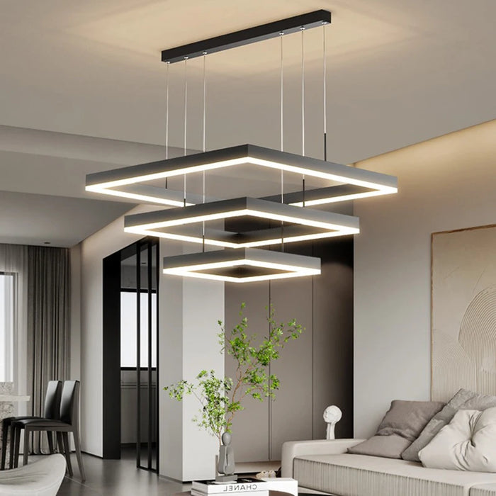 Modern LED Ring Pendant Light – Dimmable Multi-Color Ceiling Fixture for Living & Bedroom Spaces - Samanta Factory