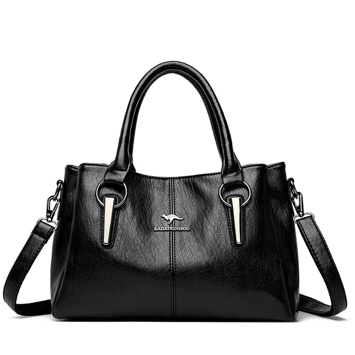 Casual Tote Shoulder & Crossbody Bag – Versatile, Soft PU Leather with Sequined Design - Samanta Factory