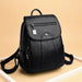 High-Quality Leather Backpack for Women – Large Capacity Travel & School Bag, Fashionable Mochila Shoulder Bag - Samanta Factory