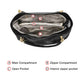Genuine Leather Shoulder Bag – Elegant Casual Tote with Beading & Sequins for Women - Samanta Factory