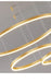 Modern LED Pendant Light – Gold Aluminum Chandelier with Remote Control - Samanta Factory
