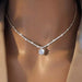1CT moissanite diamond pendant necklace in 925 sterling silver for women