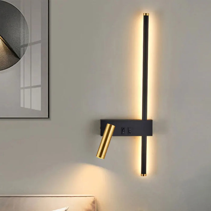 Nordic Modern LED Wall Lamp – Black & White Minimalist Design for Living Room & Bedroom - Samanta Factory