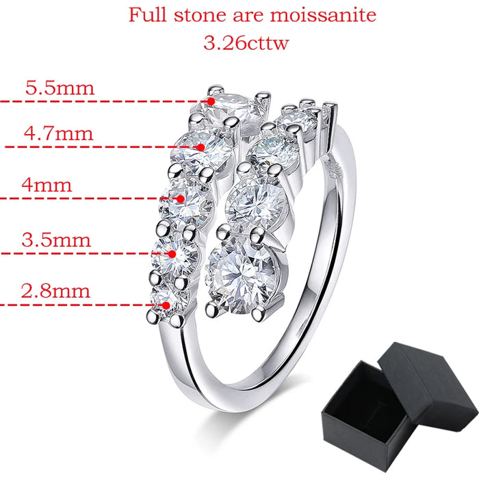 Moissanite Bridal Ring – D-Color VVS1 Round Cut in 925 Sterling Silver