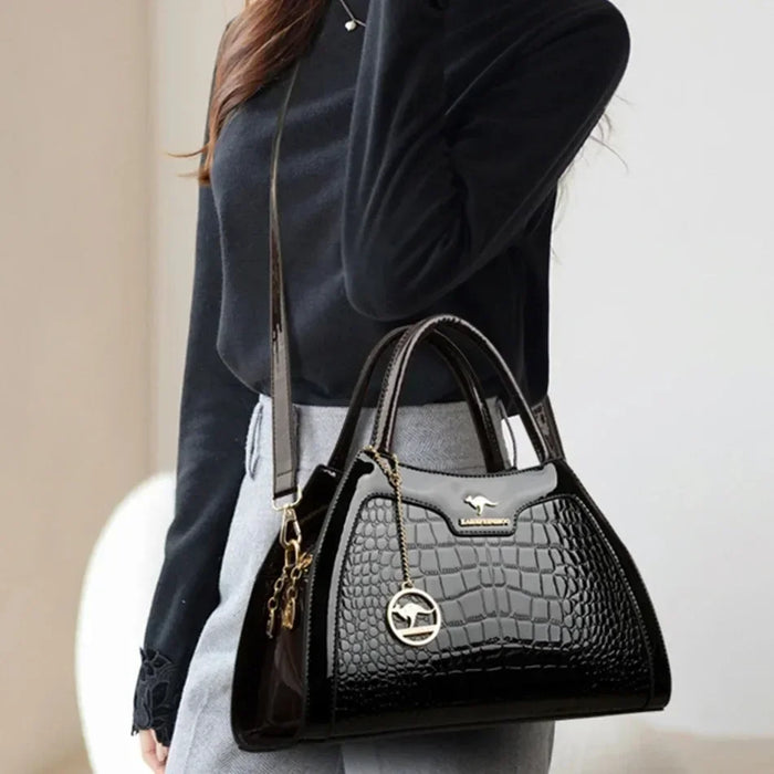 High-Quality PU Leather Handbag for Women – Animal Print Casual Tote, Versatile Fashion Bag - Samanta Factory