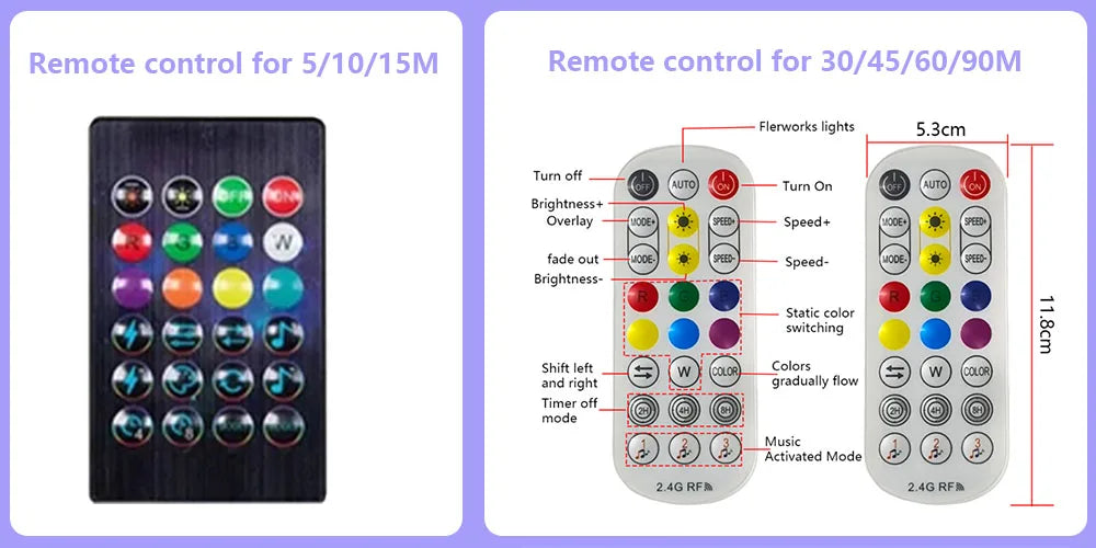 Outdoor LED String Lights – Multi-Color App & Remote Control