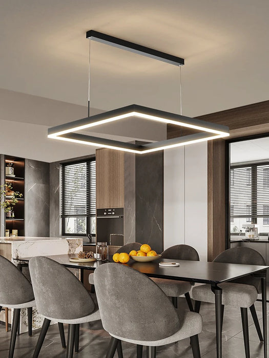 Modern LED Ring Pendant Light – Dimmable Multi-Color Ceiling Fixture for Living & Bedroom Spaces - Samanta Factory