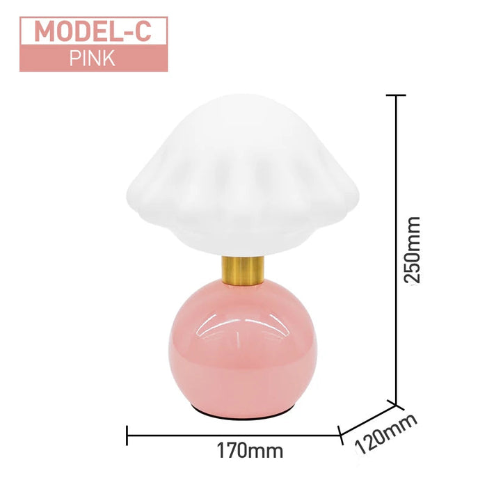Modern LED Table Lamp – Dimmable Frosted Glass Shade - Samanta Factory