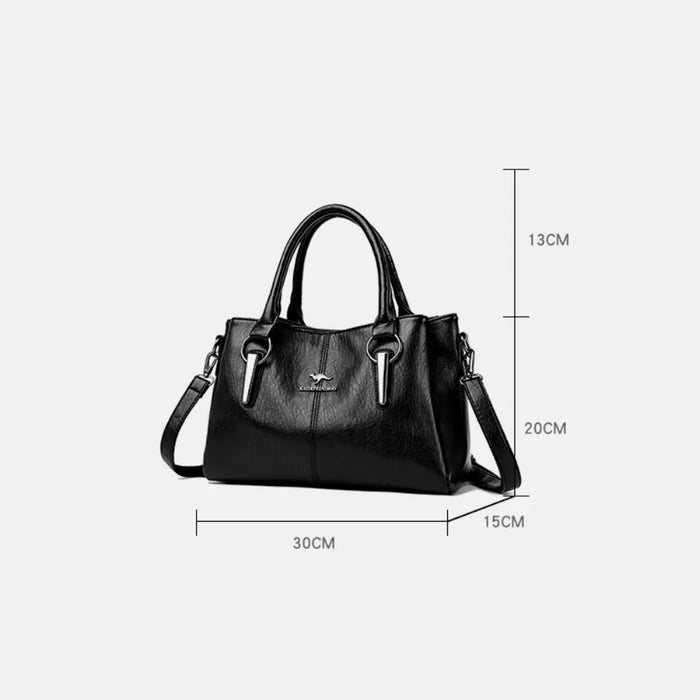 Casual Tote Shoulder & Crossbody Bag – Versatile, Soft PU Leather with Sequined Design - Samanta Factory