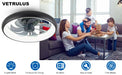 Smart Ceiling Fan with Light – Remote-Controlled Retractable Blades & Dimmable LED - Samanta Factory