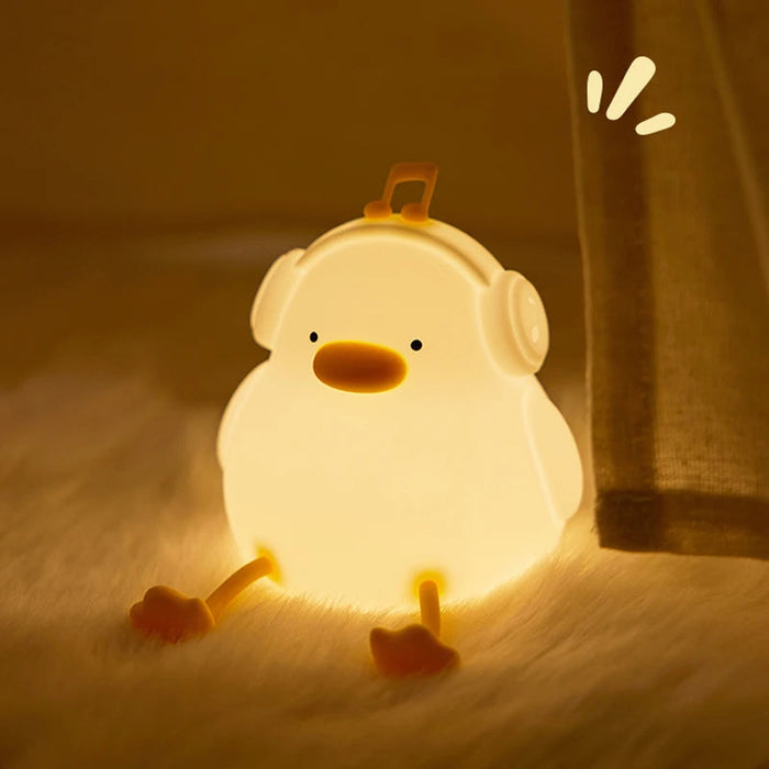 Cute Rabbit Night Light Silicone Lamp – Touch Sensor Soft LED Kids Sleep Light SF