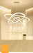 Art Deco Pendant Light – White Acrylic & Iron Chandelier with Remote Control - Samanta Factory