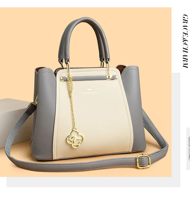 Designer Inspired PU Leather Shoulder Bag – Luxury Casual Tote for Women - Samanta Factory