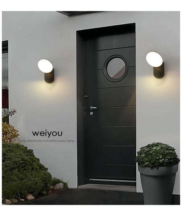 Outdoor LED Wall Lamp with PIR Motion Sensor – Waterproof IP65 12W Aluminum Light for Porch & Garden - Samanta Factory