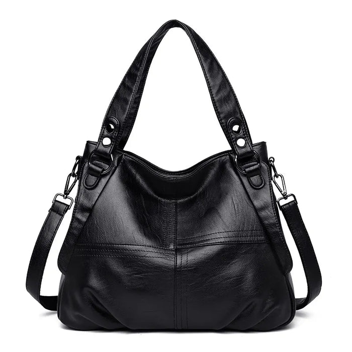 Genuine Leather Tote Bag – Vintage Unisex Handbag with Large Capacity - Samanta Factory
