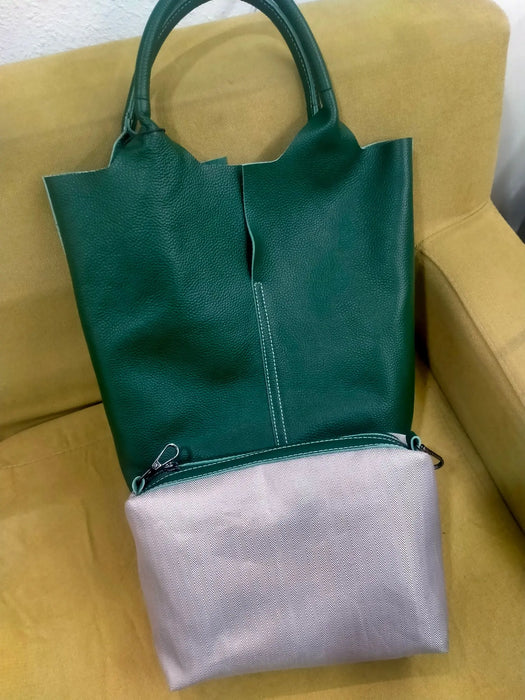 Bucket Bag – Soft Versatile Leather Shoulder Handbag for Women - Samanta Factory