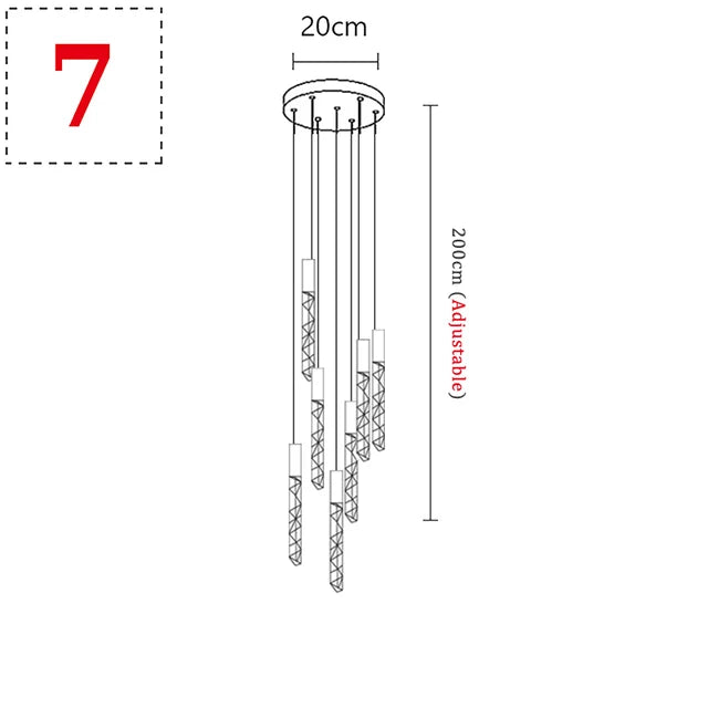 Modern Pendant Light – Luminous Acrylic with Brushed Aluminum Finish - Samanta Factory