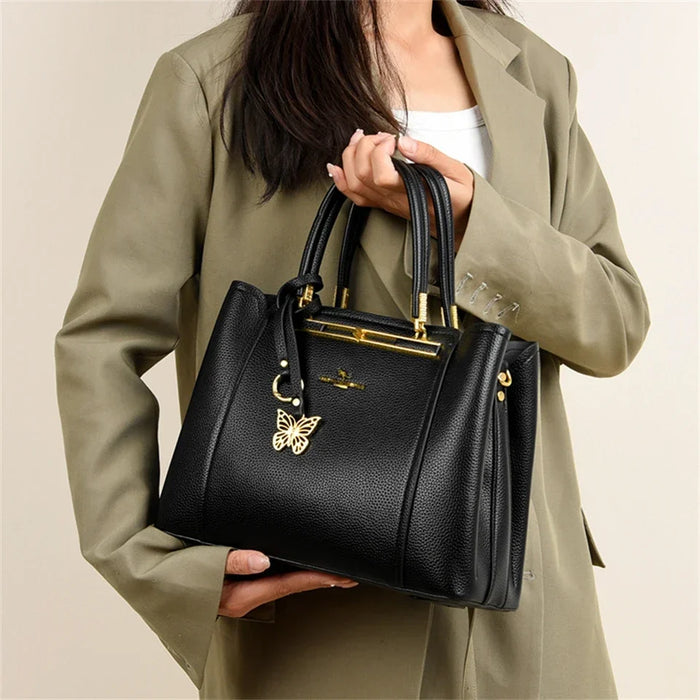 Women’s Tote Bag – Soft Microfiber Leather Casual Handbag with Zipper Closure - Samanta Factory