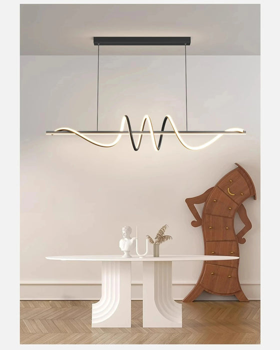 Contemporary Aluminum & Acrylic Pendant Chandelier with Adjustable Brightness & Remote - Samanta Factory