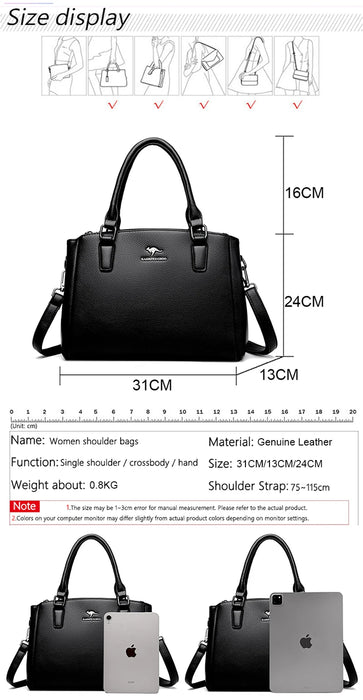 Women’s Vintage Tote Shoulder Bag – Large Capacity Crossbody - Samanta Factory