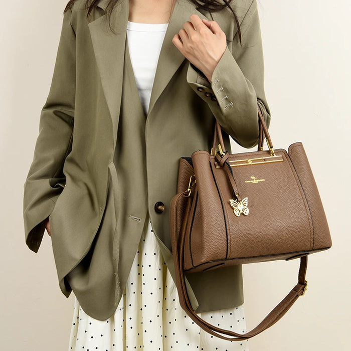 Women’s Tote Bag – Soft Microfiber Leather Casual Handbag with Zipper Closure - Samanta Factory