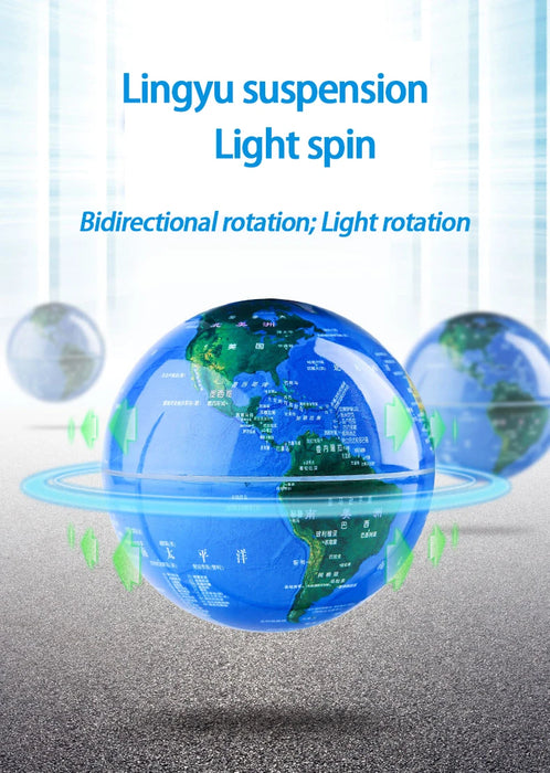 Floating Moon Globe Lamp – O-Type Magnetic Frame with LED Night Light
