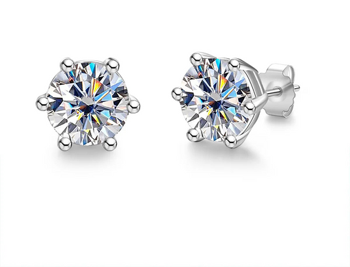 

2ct round moissanite stud earrings in 925 sterling silver with GRA certificate
SEO Keyword Sentence:
