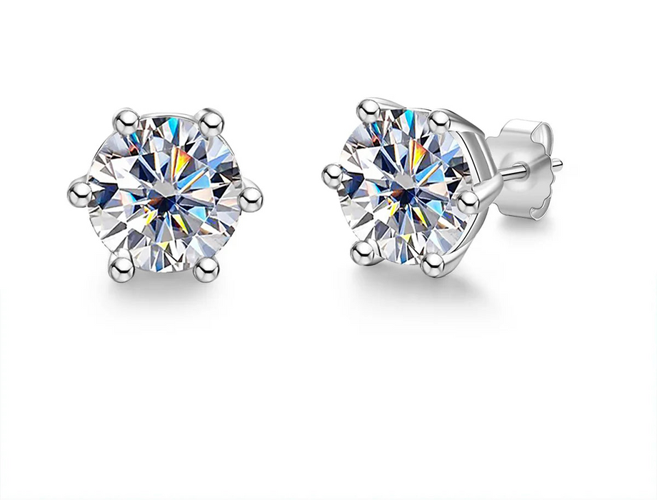 

2ct round moissanite stud earrings in 925 sterling silver with GRA certificate
SEO Keyword Sentence:
