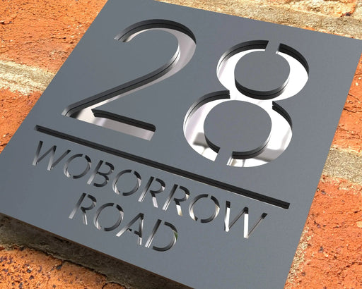 3D Floating House Sign – Custom Acrylic Address Plate SF
