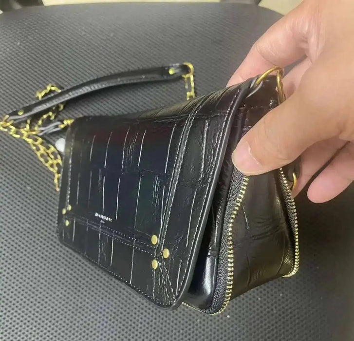 Women’s PU Box Bag – Casual Chain Shoulder Crossbody Bag