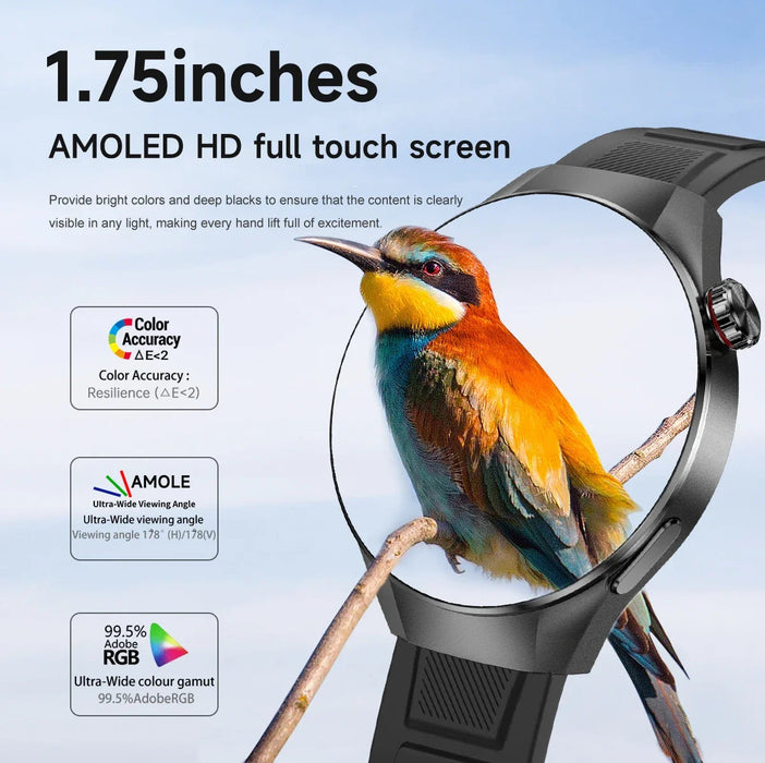 GPS IP68 waterproof Smartwatch – AMOLED Display with Bluetooth Calling SF