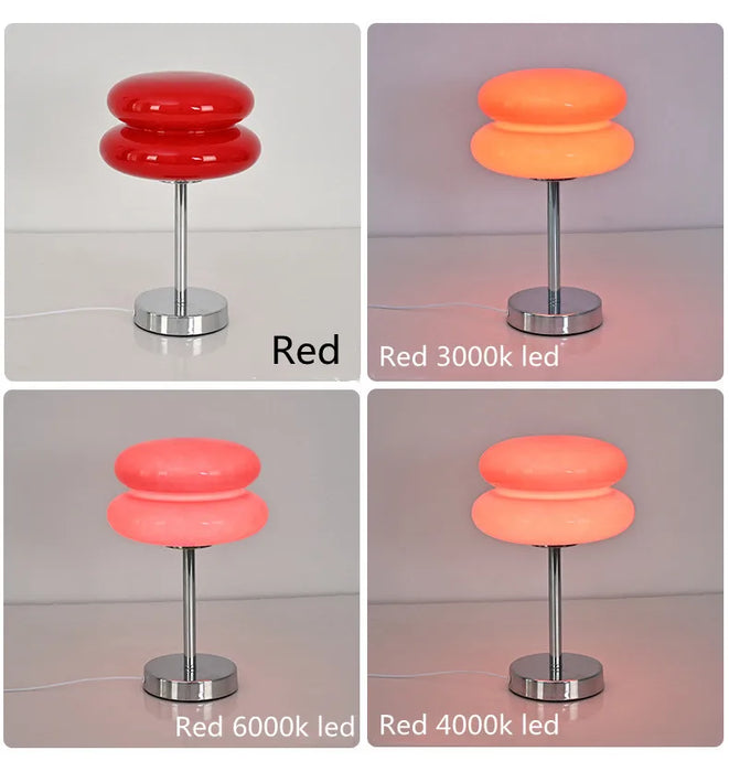 Modern Stained Glass Table Lamp – Touch Control LED Bedside Lighting