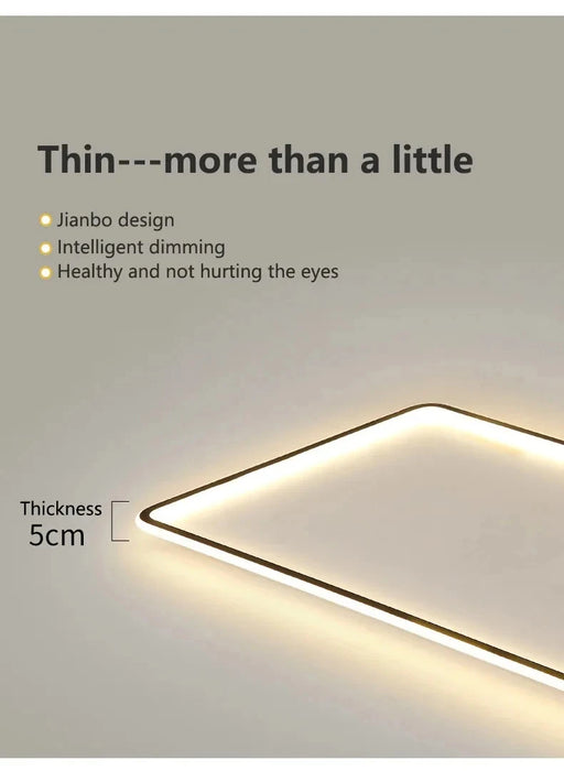 Modern Ultra-Thin LED Ceiling Light – Remote Control, Dimmable, Energy-Saving Lighting Fixture - Samanta Factory