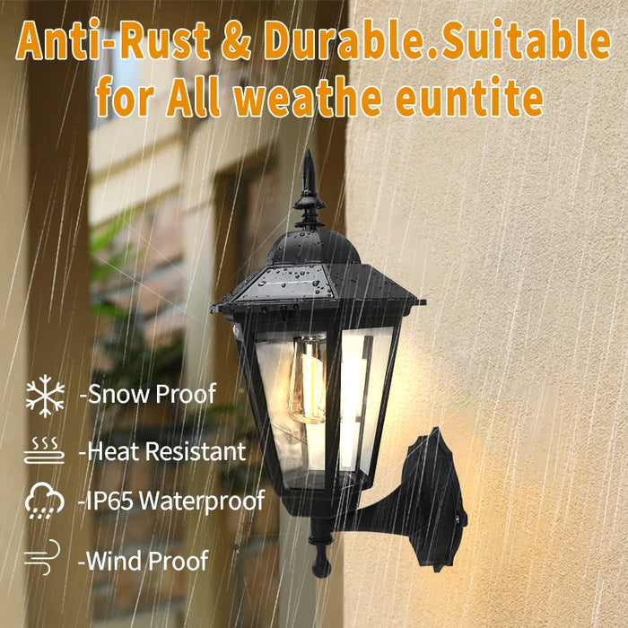 Retro solar-powered pathway light with waterproof ABS body for outdoor garden use