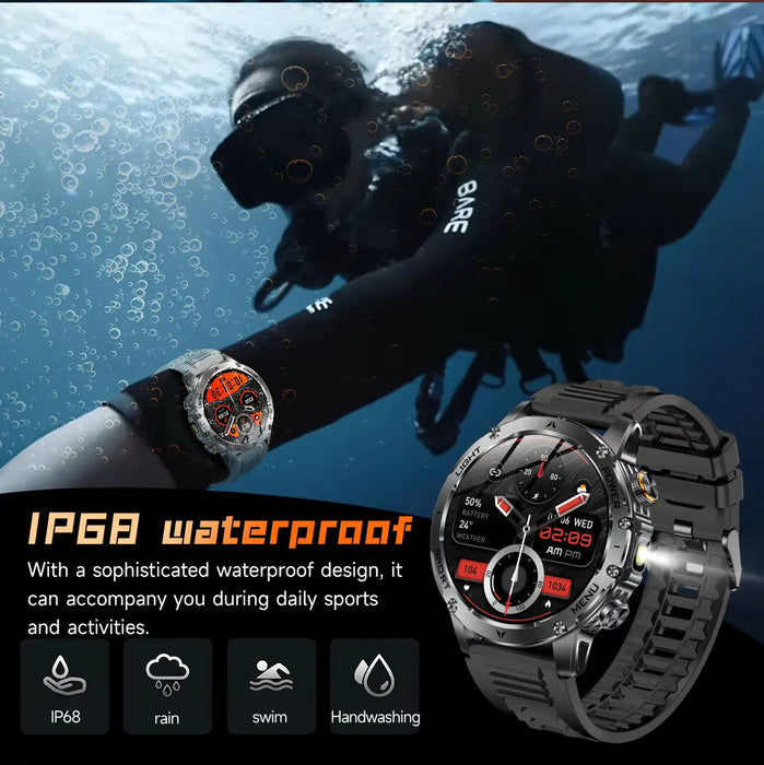 Outdoor Smartwatch – 1000mAh Long Battery & IP69K Waterproof SF