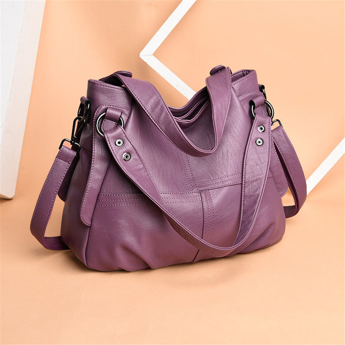 Genuine Leather Tote Bag – Vintage Unisex Handbag with Large Capacity - Samanta Factory