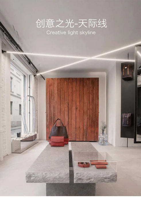 Modern Linear LED Wall Lamp – Black & White Minimalist Skyline Design - Samanta Factory