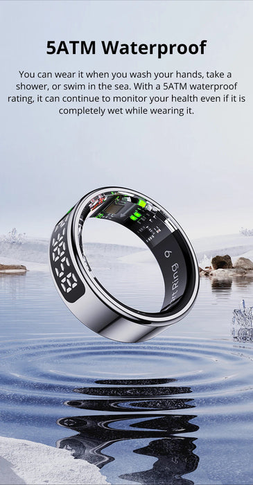 Smart Health Ring – Touchscreen Activity & Wellness Tracker SF