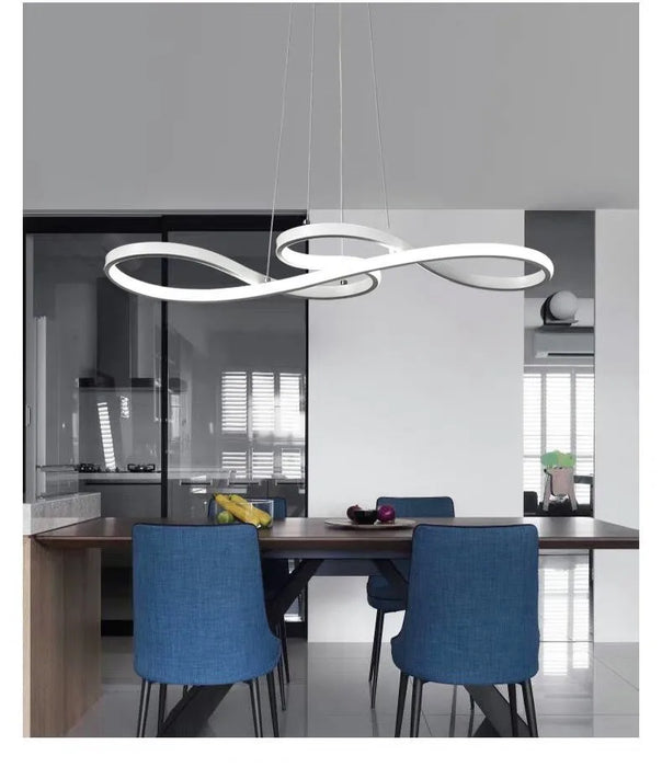 Modern LED Pendant Light – Iron Finish with Remote Dimming - Samanta Factory