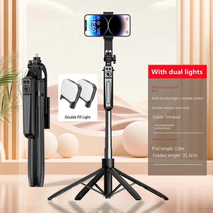 Bluetooth Selfie Stick Tripod – Lightweight 180cm Extendable with Remote for iOS & Android