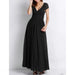 Party Dress – V-Neck Chiffon Elegance - Samanta Factory