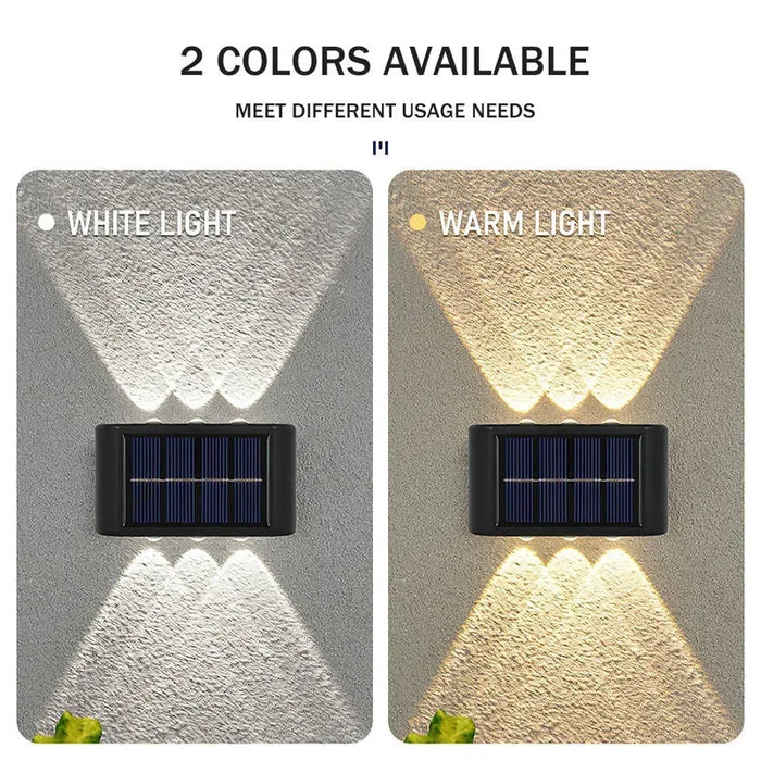 Solar Wall Light – Up & Down Waterproof LED for Modern Outdoor Decor