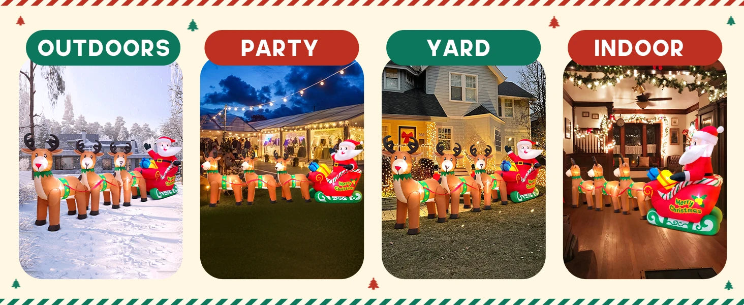 Inflatable Santa Claus Decoration – Outdoor Christmas Yard Display